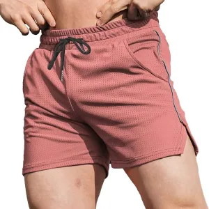 Mens Running Athletic Shorts Mesh Quick Dry Shorts Drawstring Pants Stretchy Gym Sport Shorts Comfy Breathable Short