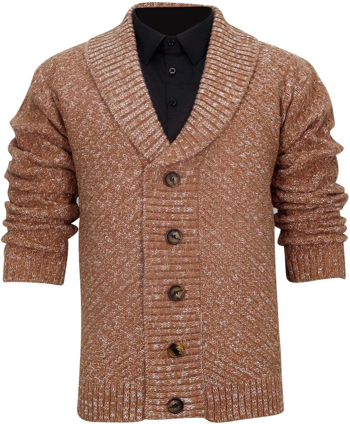Mens Shawl Collar Cardigan Sweater Cable Knit Button Down Winter Chunky Sweaters Oversize Vintage Long Sleeve Jacket