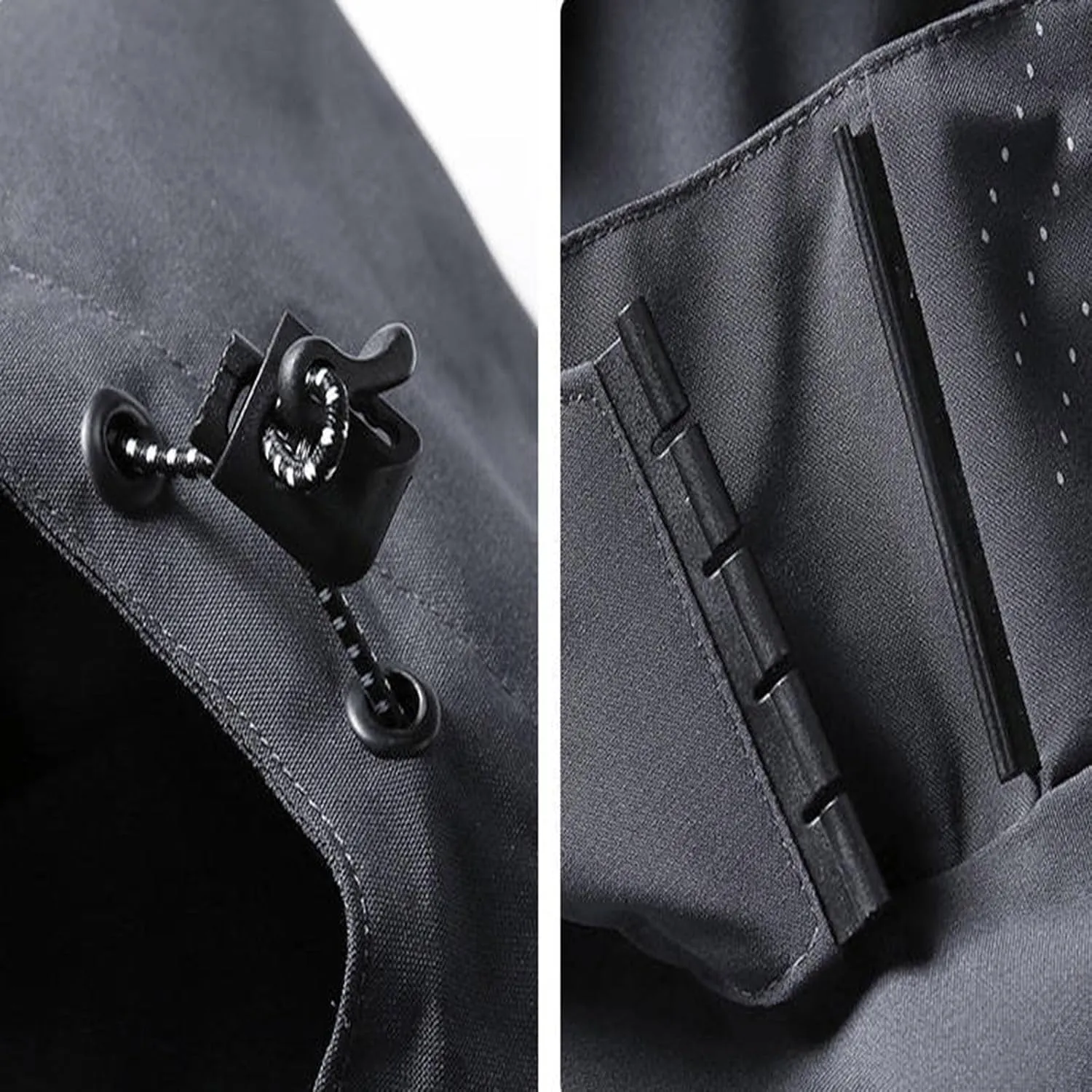 Men's Softshell Jacket Full-Zip Windbreaker Waterproof Rain Coats Bomber Warm Outerwear Jackets with Pockets