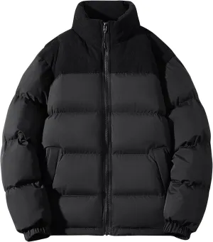 Men's Stand Collar Puffer Jacket Winter Warm Down Coat
