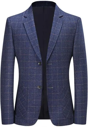 Men's Suit JacketsCasual Long Sleeve Loose Fit Business Blazer Vintage Classic Fit Lightweight Sport Coat Blazer