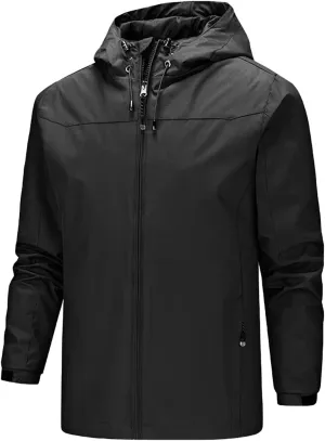 Mens Tactical Jacket Outdoor Waterproof Soft Shell Hooded Military Windbreaker Hooded Rain Coat Water Resistant Jackets