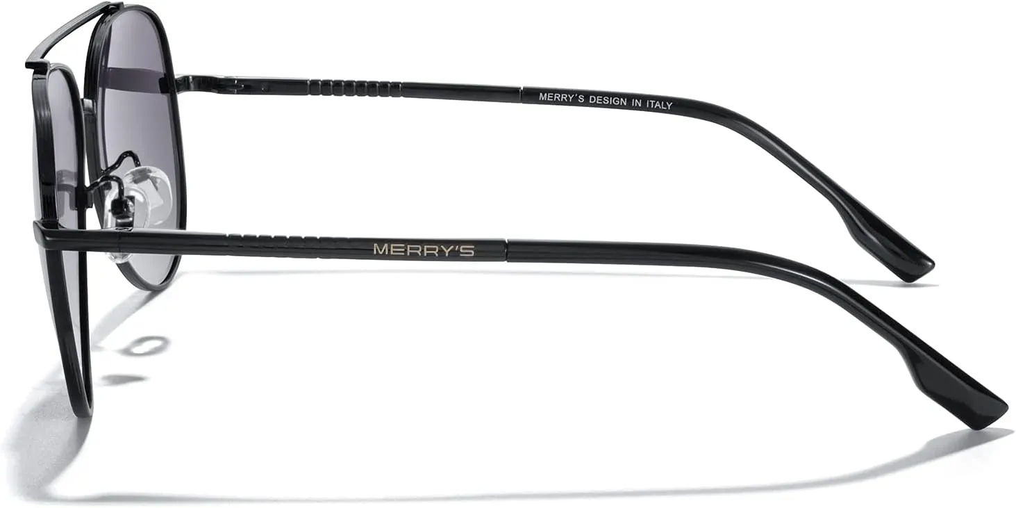 MERRY'S Classic Mirrored Aviator Sunglasses for Men Women Polarized Driving Fishing Mens Sunglasses