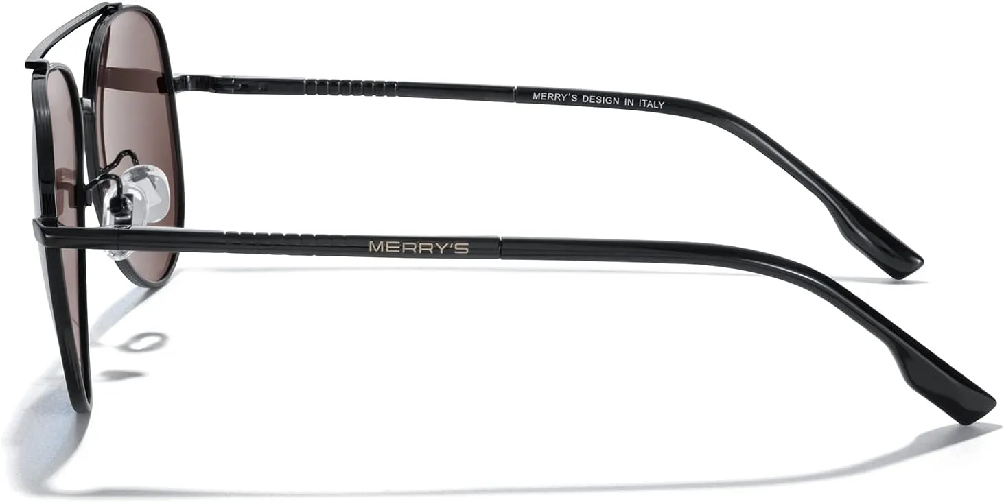 MERRY'S Classic Mirrored Aviator Sunglasses for Men Women Polarized Driving Fishing Mens Sunglasses