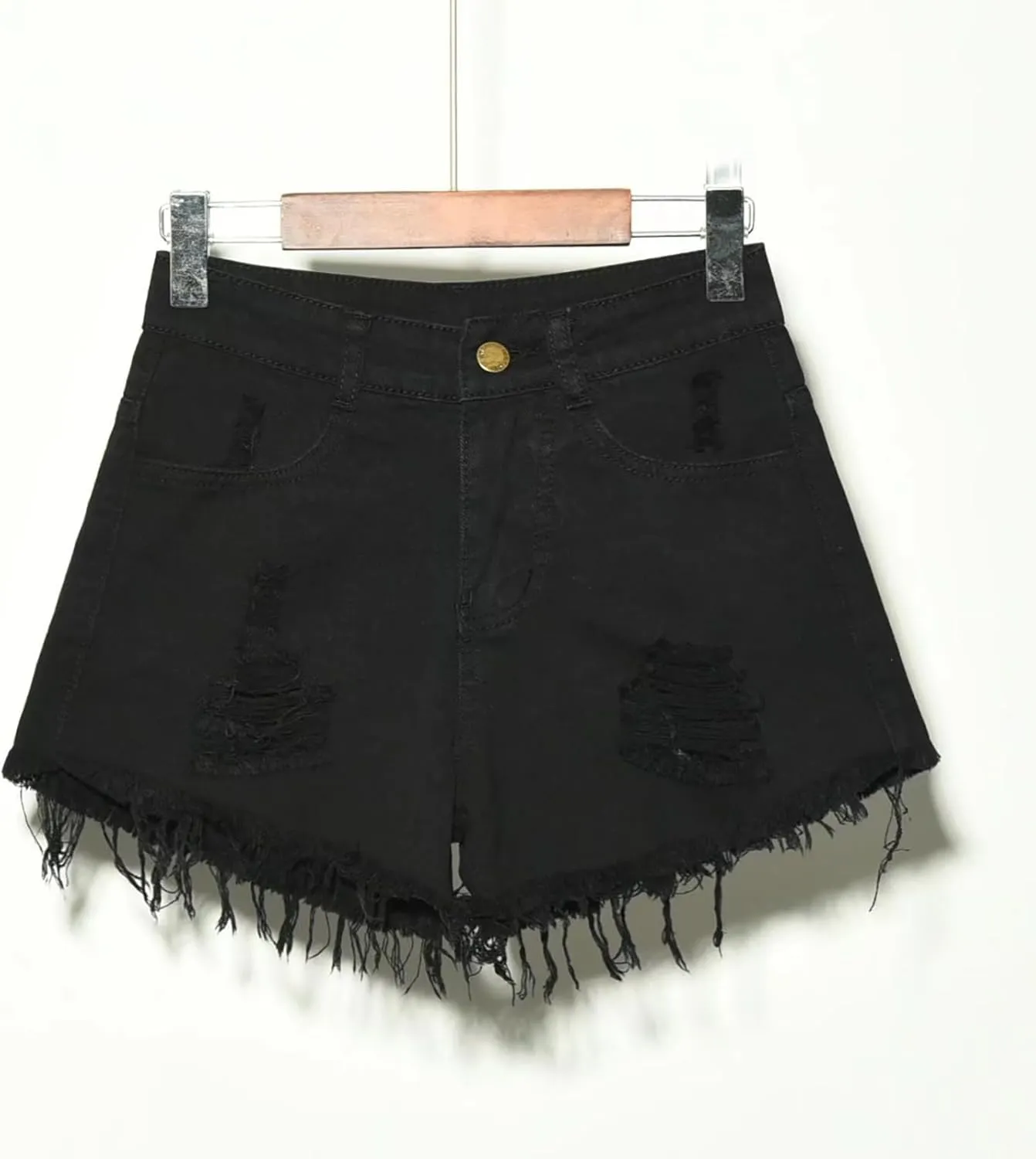 Mid Rise Jean Shorts for Women Womens Distressed Denim Shorts Women's Short Ripped Jeans Summer Vacation