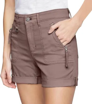 midelxp Stretchy Twill Jean Shorts for Women Y2k Rolled Hem High Waisted Denim Shorts Summer Casual Cargo Shorts with Pockets