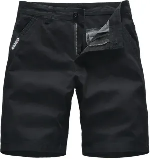 Mmoneyake Mens Casual Cargo Shorts Cotton Lounge Shorts Relaxed Fit Bermuda Shorts Athletic Sport Pants Outdoor Hiking Shorts
