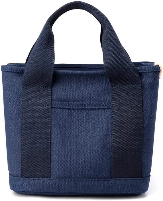 Multi-Compartment Canvas Tote Bag, Large Capacity for Umbrella/Phone/Wallet/Perfume, Minimalist & Portable