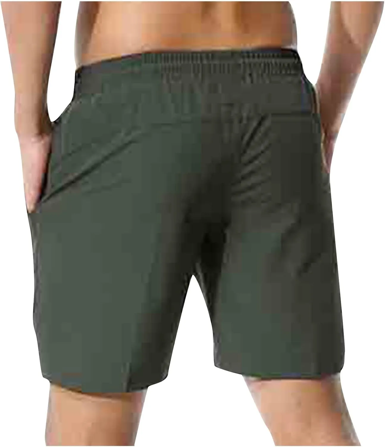 Muscularfit Shorts for Men 2023 Gym Athletic Workout Pockets Shorts Quick Dry Drawstring Elastic Waist Fitness Sport Shorts