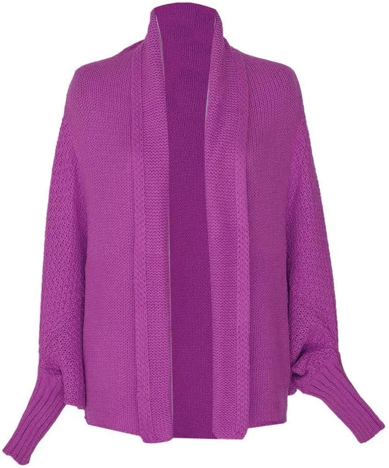 NaRHbrg Women Chunky Kimono Cardigan, Women's Cable Knitted Slouchy Oversized Wrap Open Front Cardigan Sweater Outwear