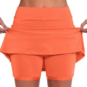 Navy Tennis Skirts for Women Running Shorts Built in Spandex Women Spandex Shorts Women Gym