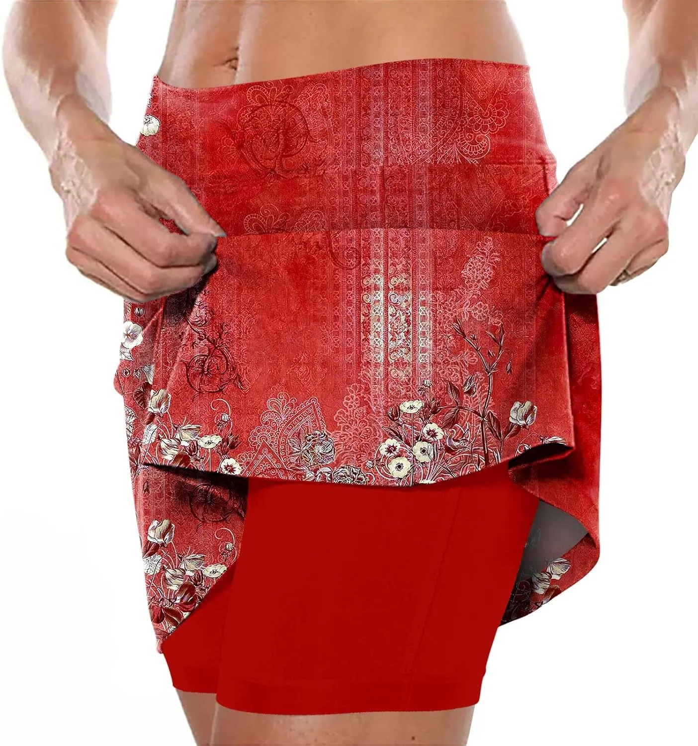 Navy Tennis Skirts for Women Running Shorts Built in Spandex Women Spandex Shorts Women Gym