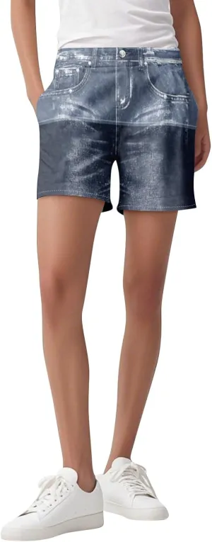 NBXNZWF Jean Shorts for Women High Waisted 2025 Summer Casual Denim Shorts Straight Leg Ripped Stretchy Jorts with Pockets