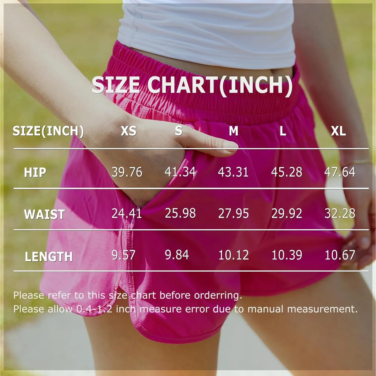NEXSONIC Athletic Shorts for Women Quick-Dry Running Shorts with Linear Workout Gym Active Sport Shorts