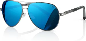 Olwen XXL Aviator Sunglasses For Large Heads (Polarized), Extra Large, Big and Tall, XL   Free Hard Case