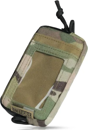 OneTigris Tactical Front Pocket Wallet with Zippers Coin Purse Minimalist Wallet for Men