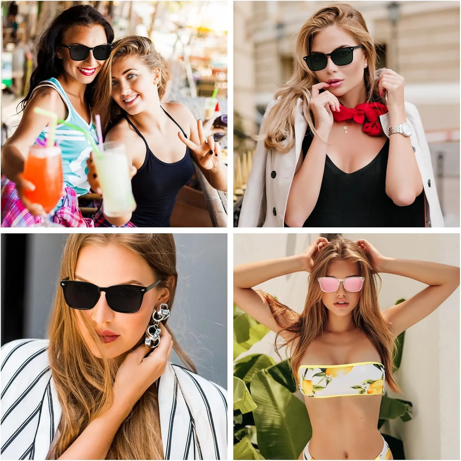 Ougenni Sunglasses for Women Men Vintage Polarized Women Sunglasses Round Classic Retro UV Protection Lens