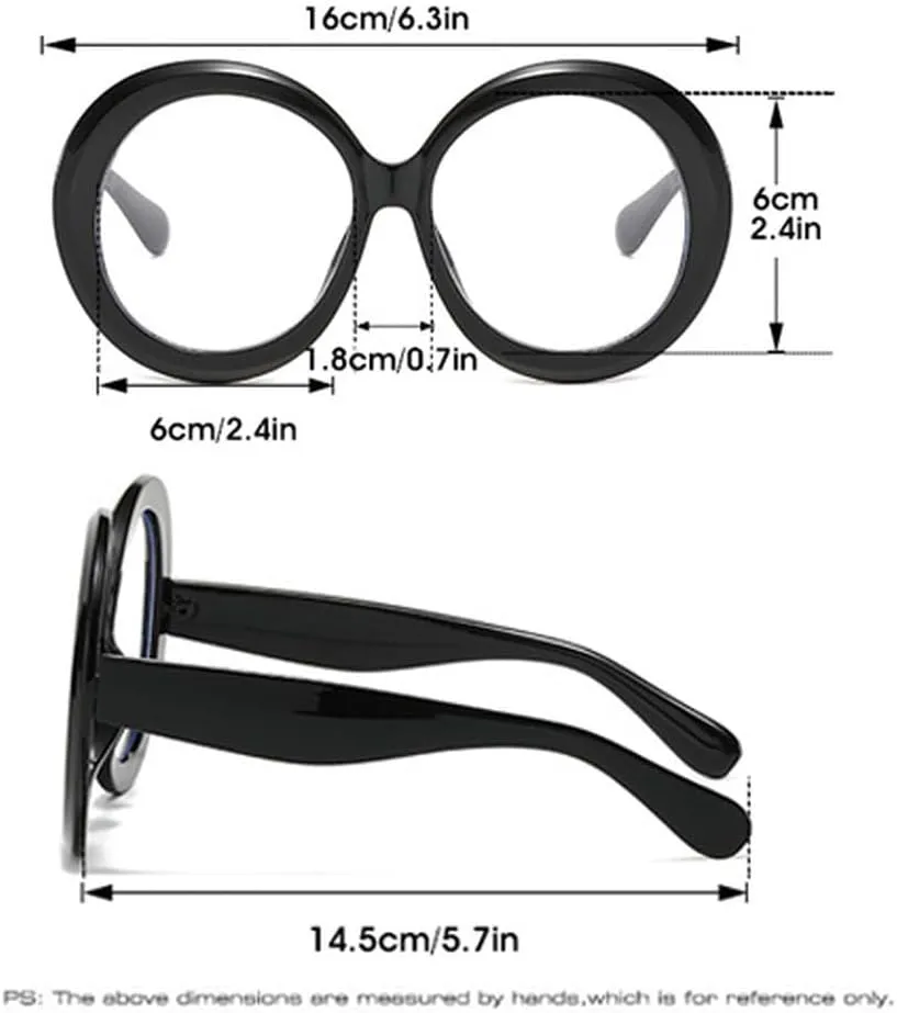 Oversized Round Women Candy Color Glasses Frame Eyewear Men Frame