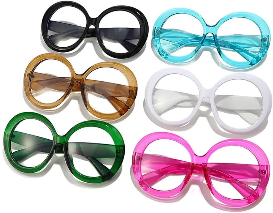 Oversized Round Women Candy Color Glasses Frame Eyewear Men Frame