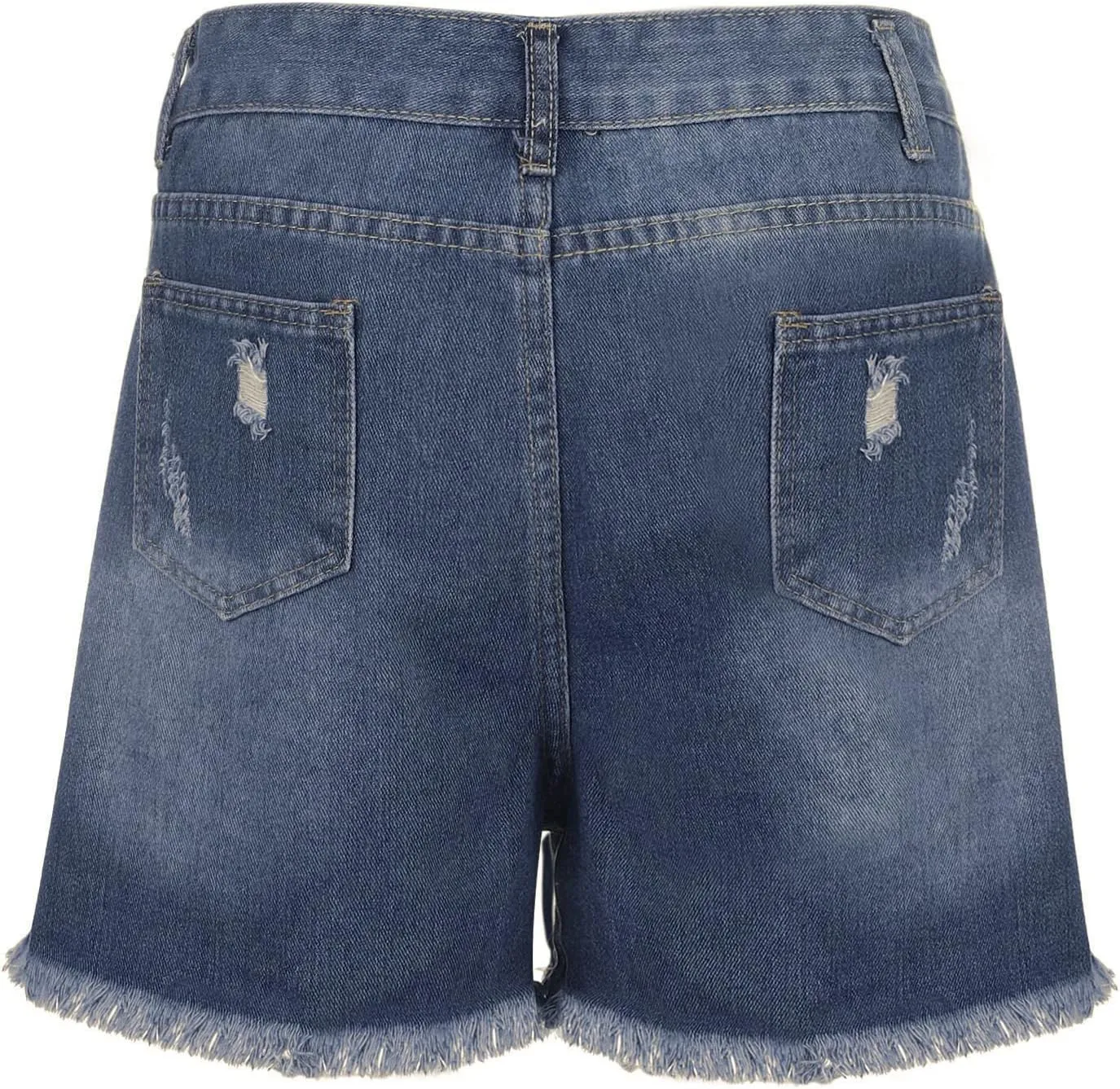 Plus Size Shorts Jean Shorts for Women Trendy High Waisted Seamed Front Stretchy