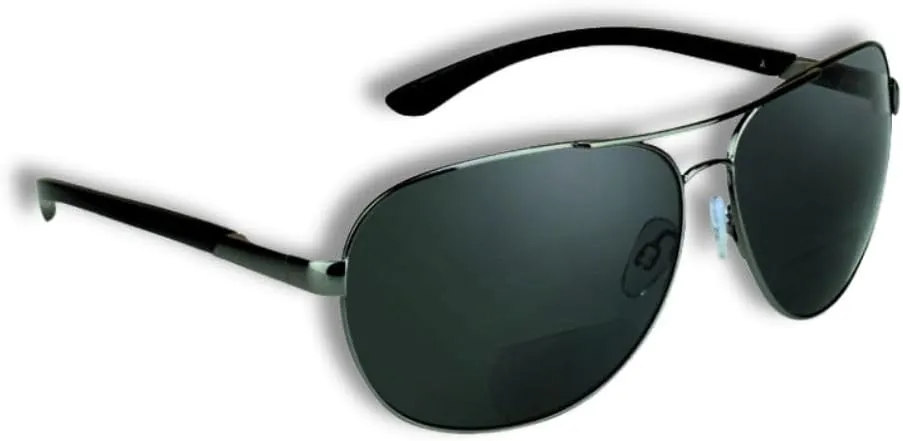 proSPORT Aviator Polarized Bifocal Sunglass Readers Men Women Deep Sea Fishing Spring Hinge Med - XL Heads