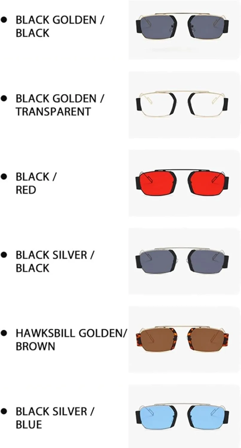 Punk Sunglasses Men Vintage Small Polygonal Alloy Frame Sun Glasses Women Uv400 Fashion