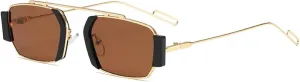 Punk Sunglasses Men Vintage Small Polygonal Alloy Frame Sun Glasses Women Uv400 Fashion