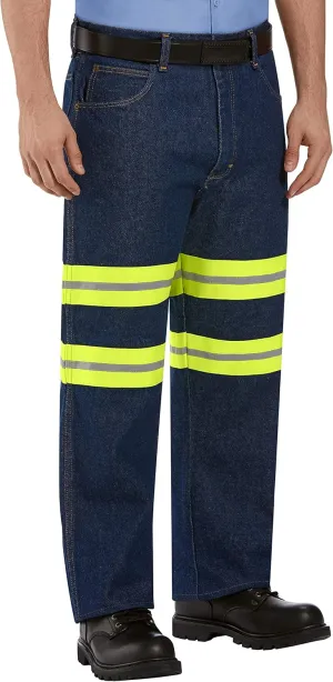 Red Kap Men's Enhanced Visibility Relaxed-Fit Jean
