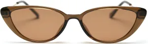 Retro Polarized Sunglasses for Women Men Small 90s Vintage Trendy Cat Eye Sunglasses Female Green Brown Trendy Shades