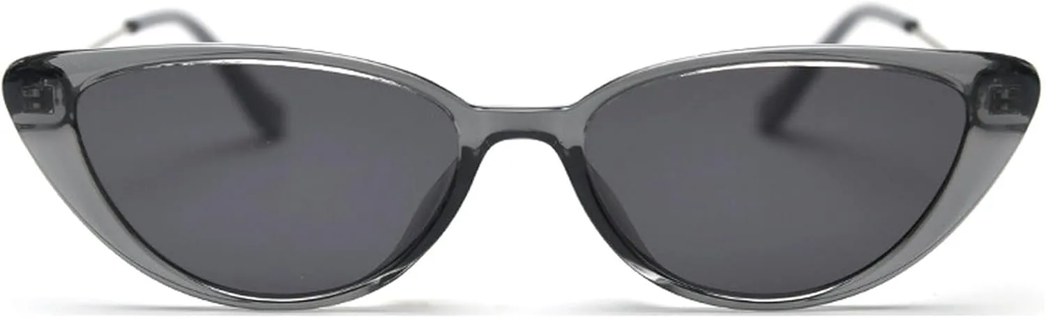 Retro Polarized Sunglasses for Women Men Small 90s Vintage Trendy Cat Eye Sunglasses Female Green Brown Trendy Shades