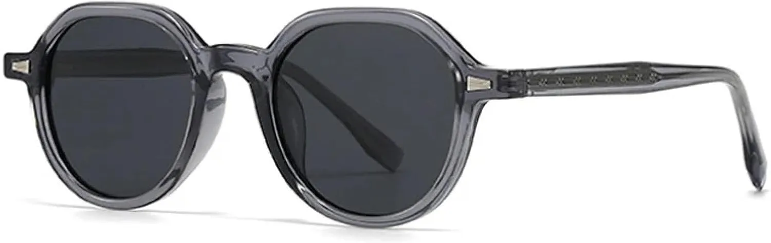 Retro Round Men Luxury Sunglasses Fashion Punk Rivets Women Uv400