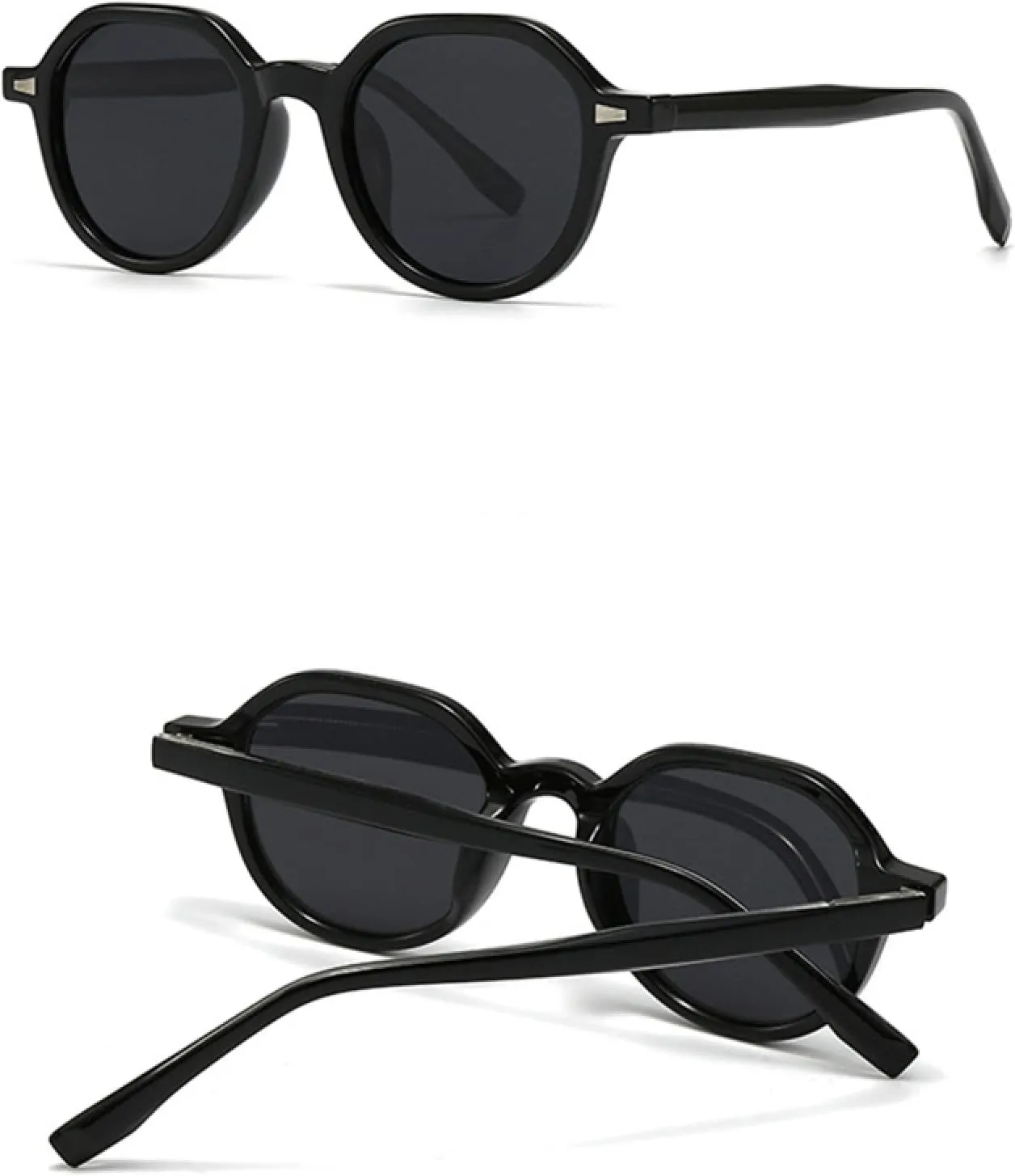 Retro Round Men Luxury Sunglasses Fashion Punk Rivets Women Uv400