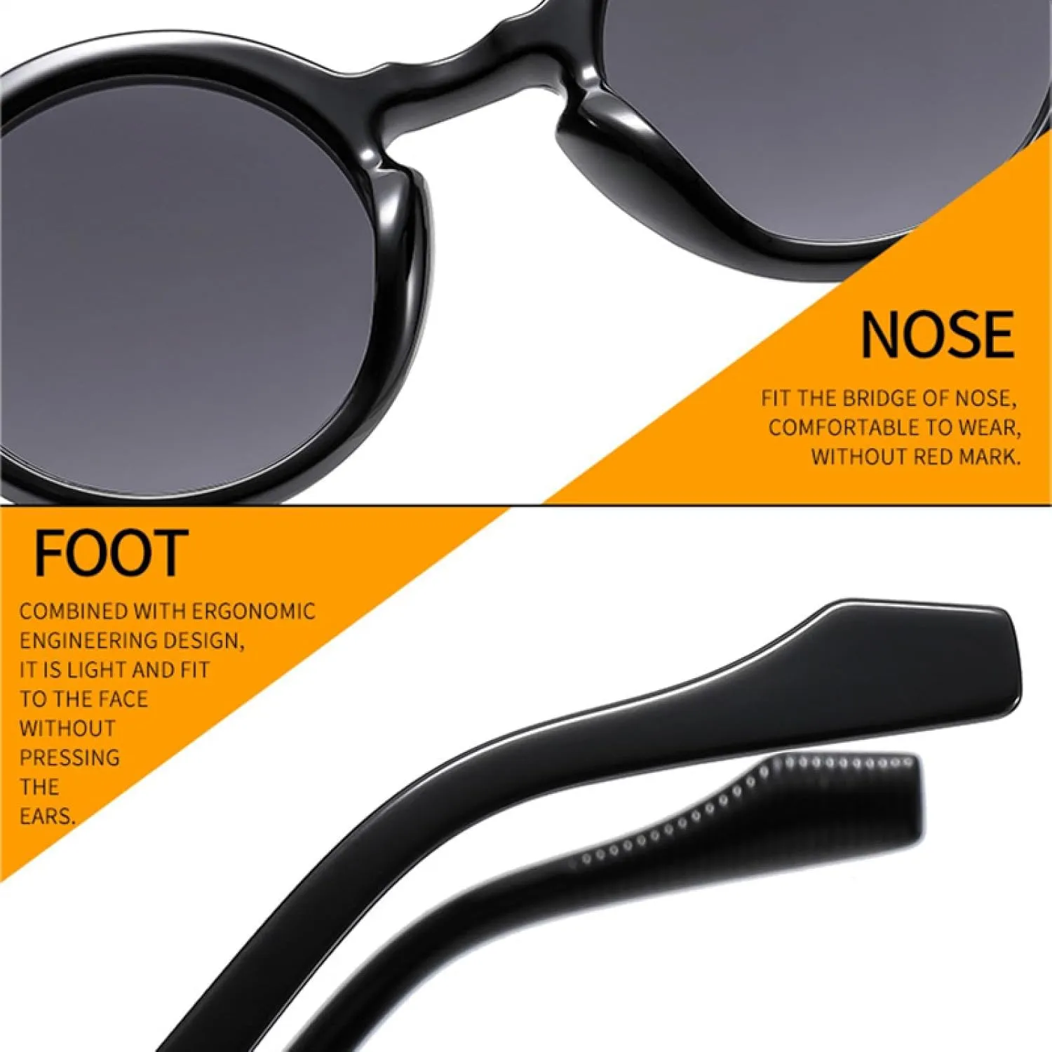 Retro Round Punk Women Sunglasses Fashion Double Color Gradient Uv400 Men Trending Rivets