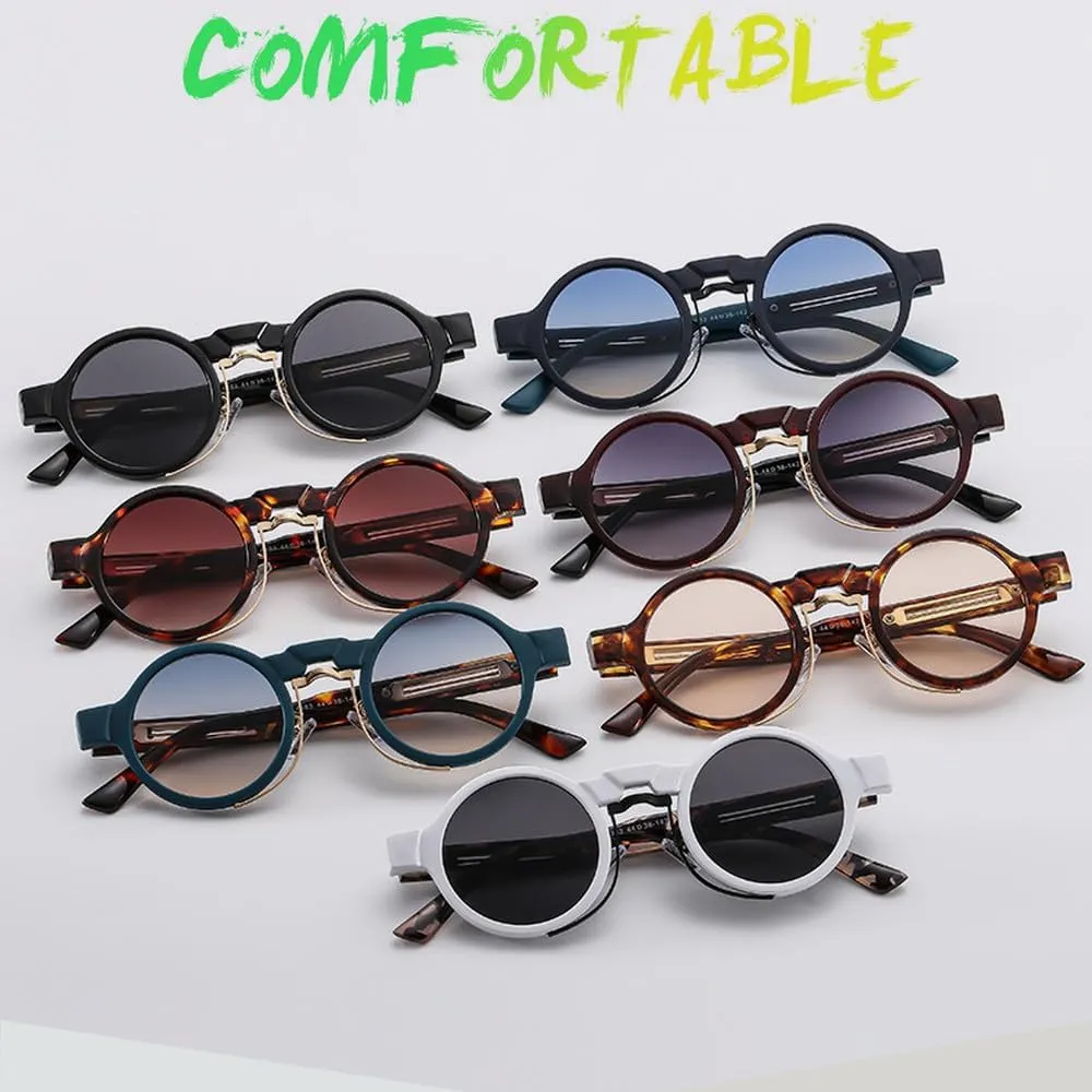 Retro Round Sunglasses For Women Men Punk Driving Fashion Sun Glasses Colorful Shades UV400 Female Male Eyeglasses