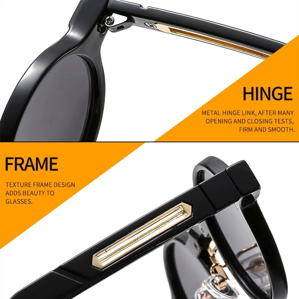 Retro Round Sunglasses For Women Men Punk Driving Fashion Sun Glasses Colorful Shades UV400 Female Male Eyeglasses