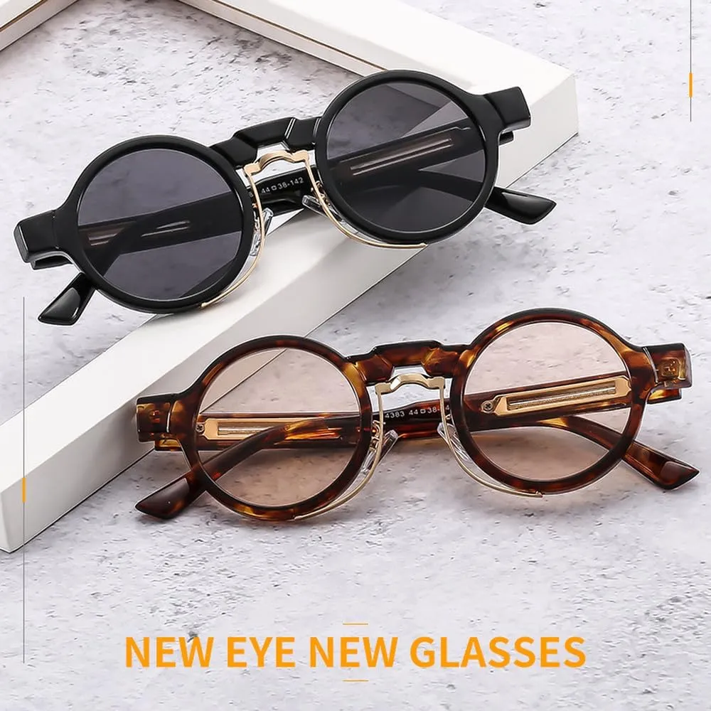 Retro Round Sunglasses For Women Men Punk Driving Fashion Sun Glasses Colorful Shades UV400 Female Male Eyeglasses