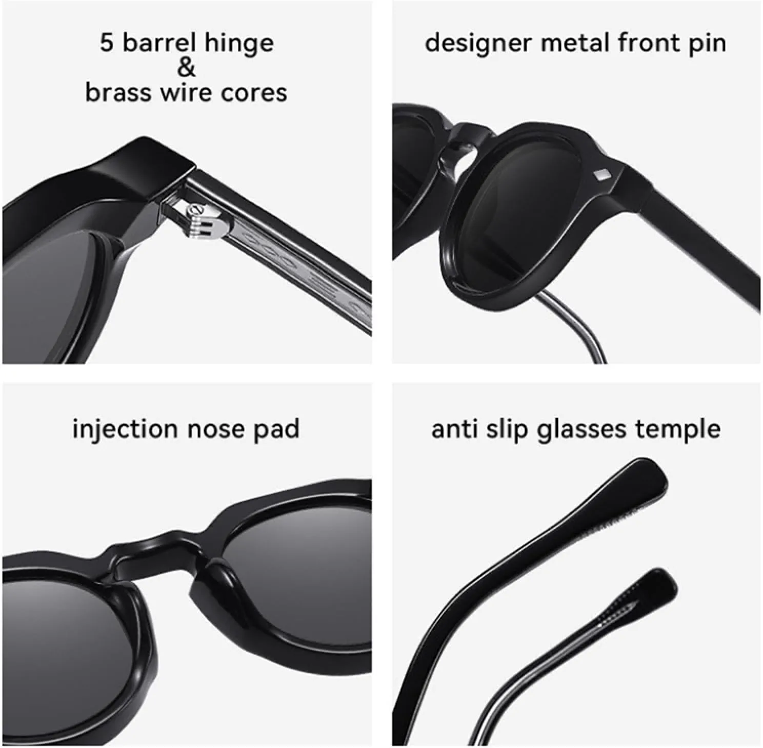 Retro Round Women Luxury Sunglasses Fashion Uv400 Men Trending Rivets Punk