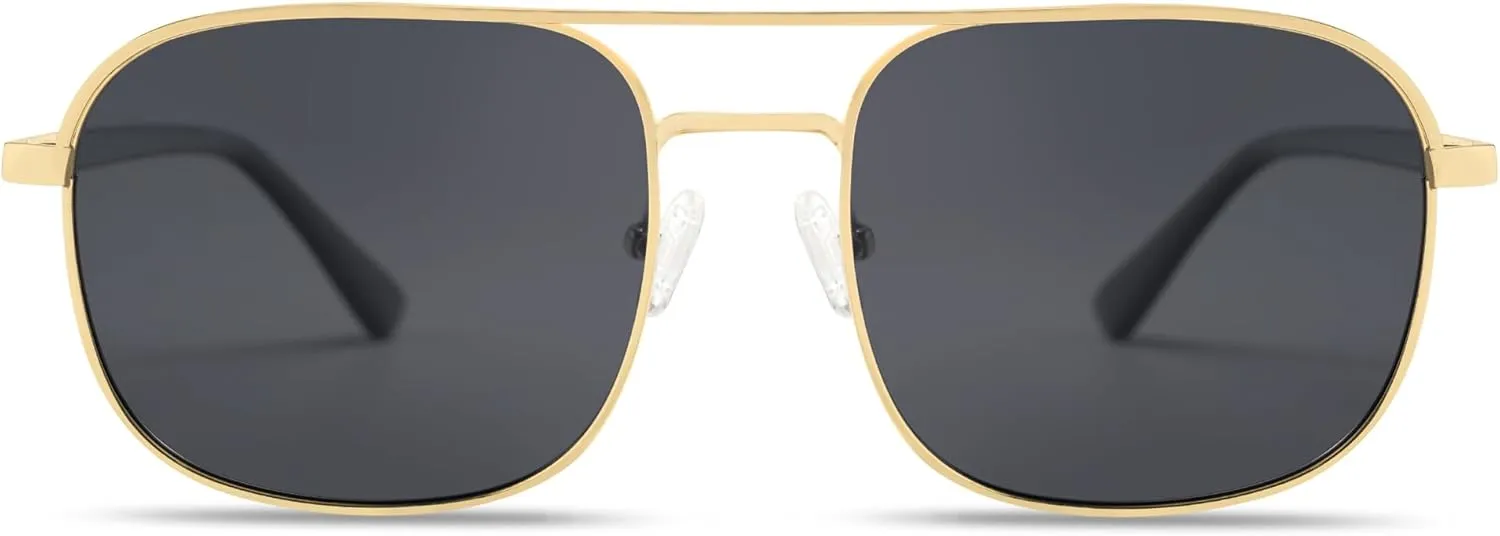 Retro Trendy Aviator Polarized Sunglasses Men Women Vintage 70s Square Stylish UV400 Frame AP3663