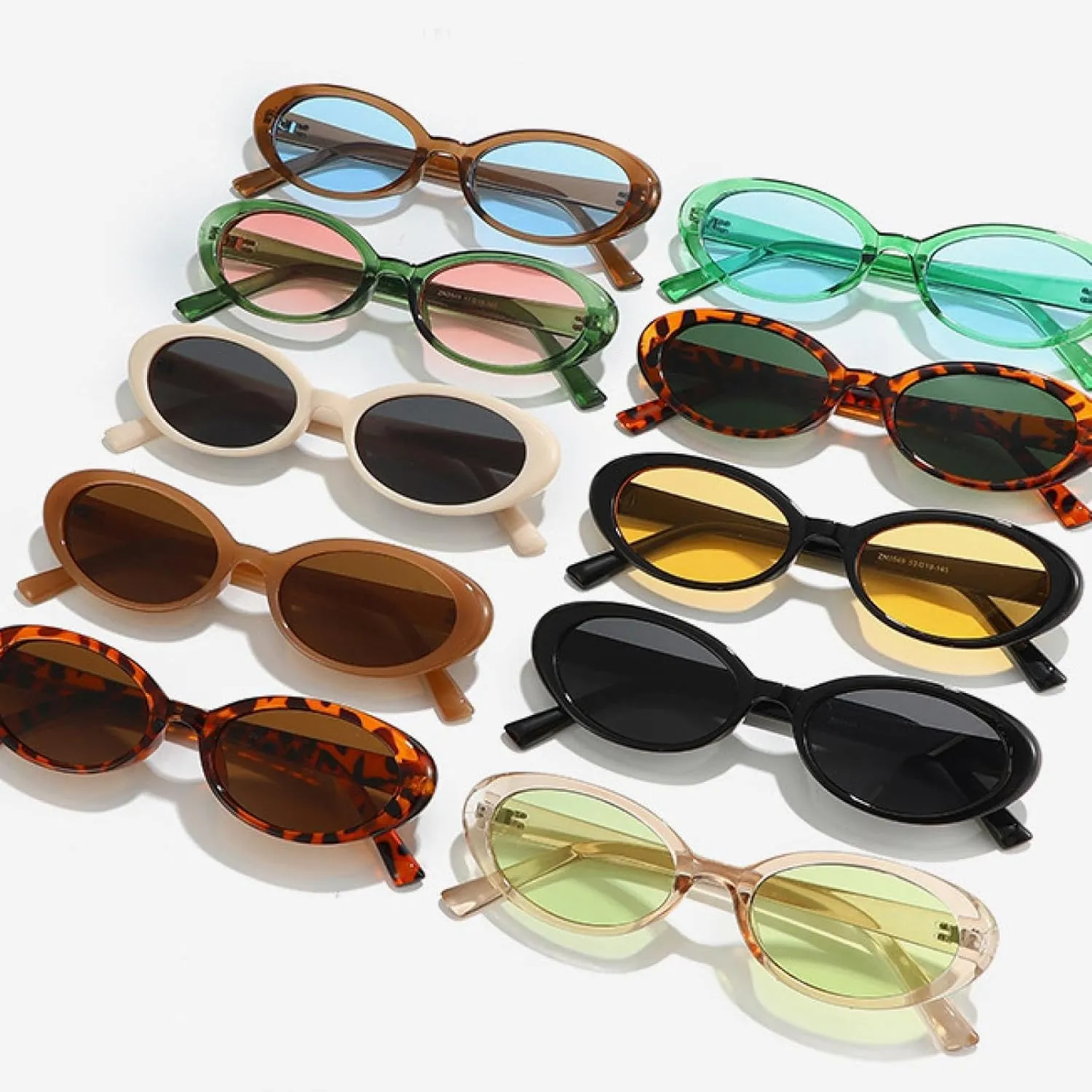 Retro Vintage Oval Sunglasses Woman Round Sun Glasses Men Uv400 Punk Style Luxury Eyewear Female