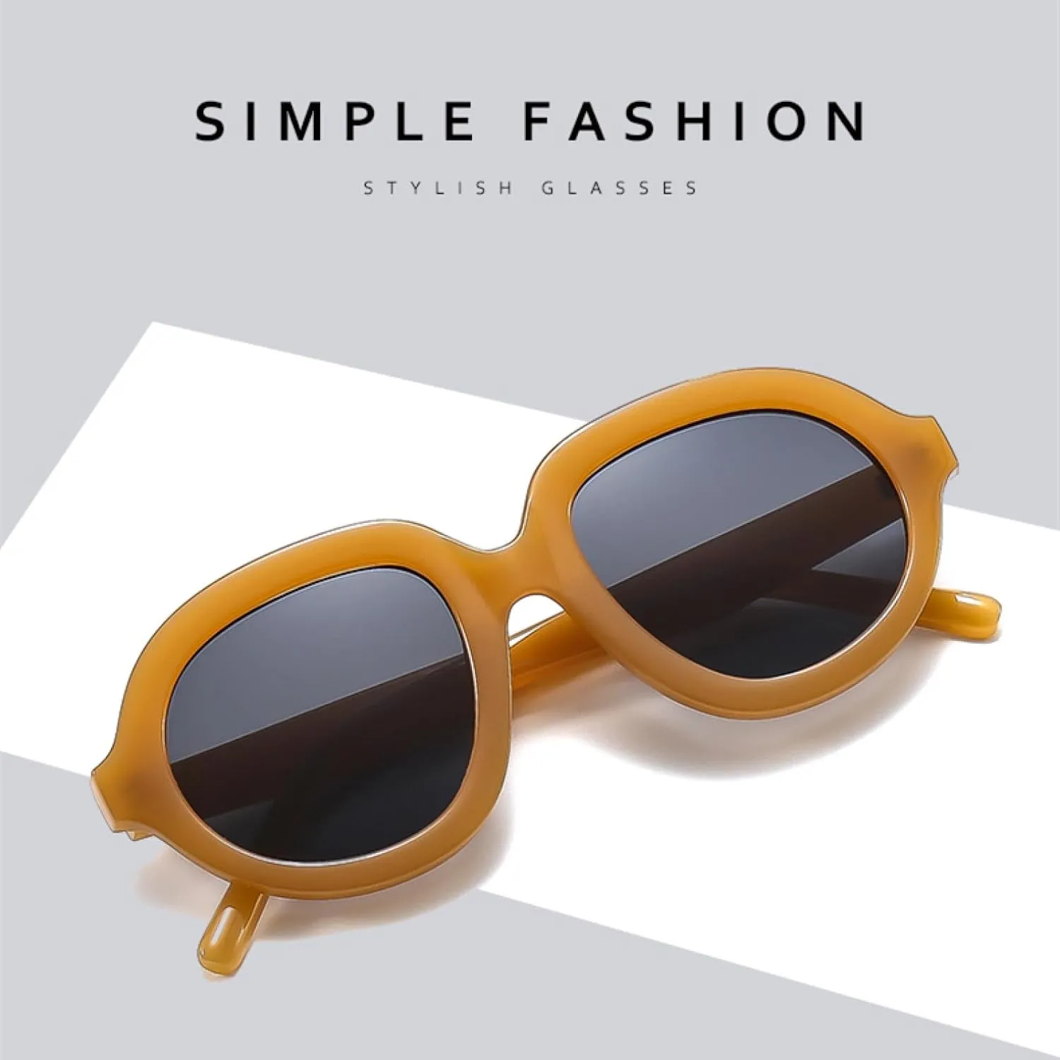 Retro Women Oval Classic Men Fashion Eyeglasses Minimalist Frame Street Shooting Fashion