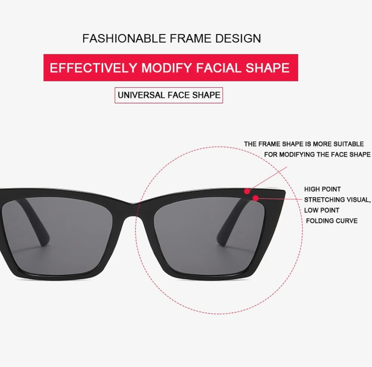 Retro Women Sunglasses Cat Eyes Minimalist Frame Classic Men Fashion Uv400