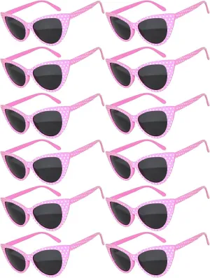 Retro Women's Cat Eye Vintage Sunglasses Smoke Lens 12 PCS Wholesale