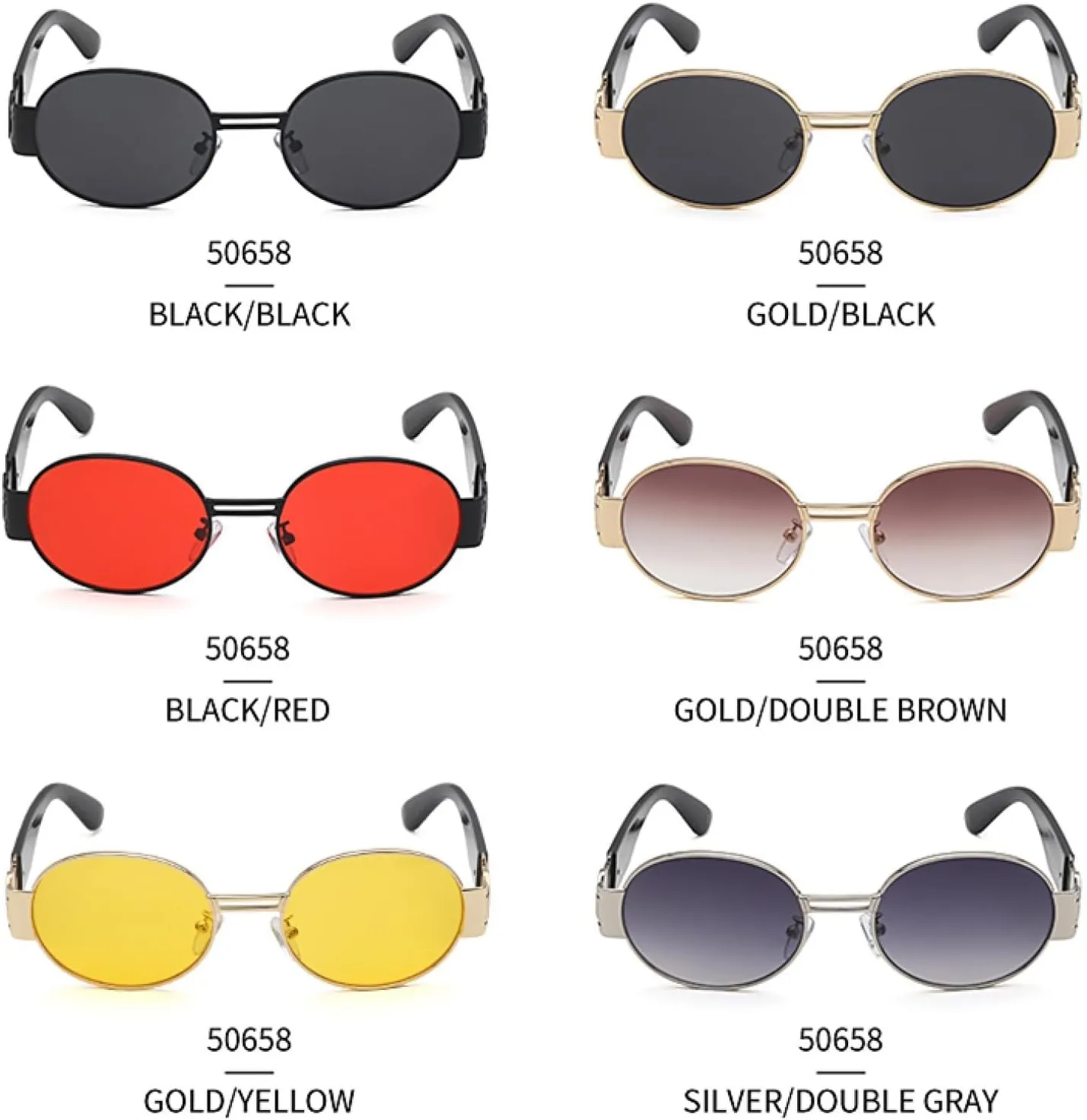 Round Punk Style Woman Trendy Fashion Sunglasses