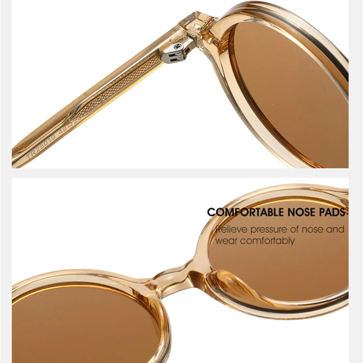 Round Women Sunglasses Fashion Punk Rivets Men Uv400