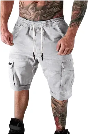 RTRDE Men's Shorts Summer Casual Outdoors Patchwork Pockets Overalls Sport Tooling Shorts Pants Men