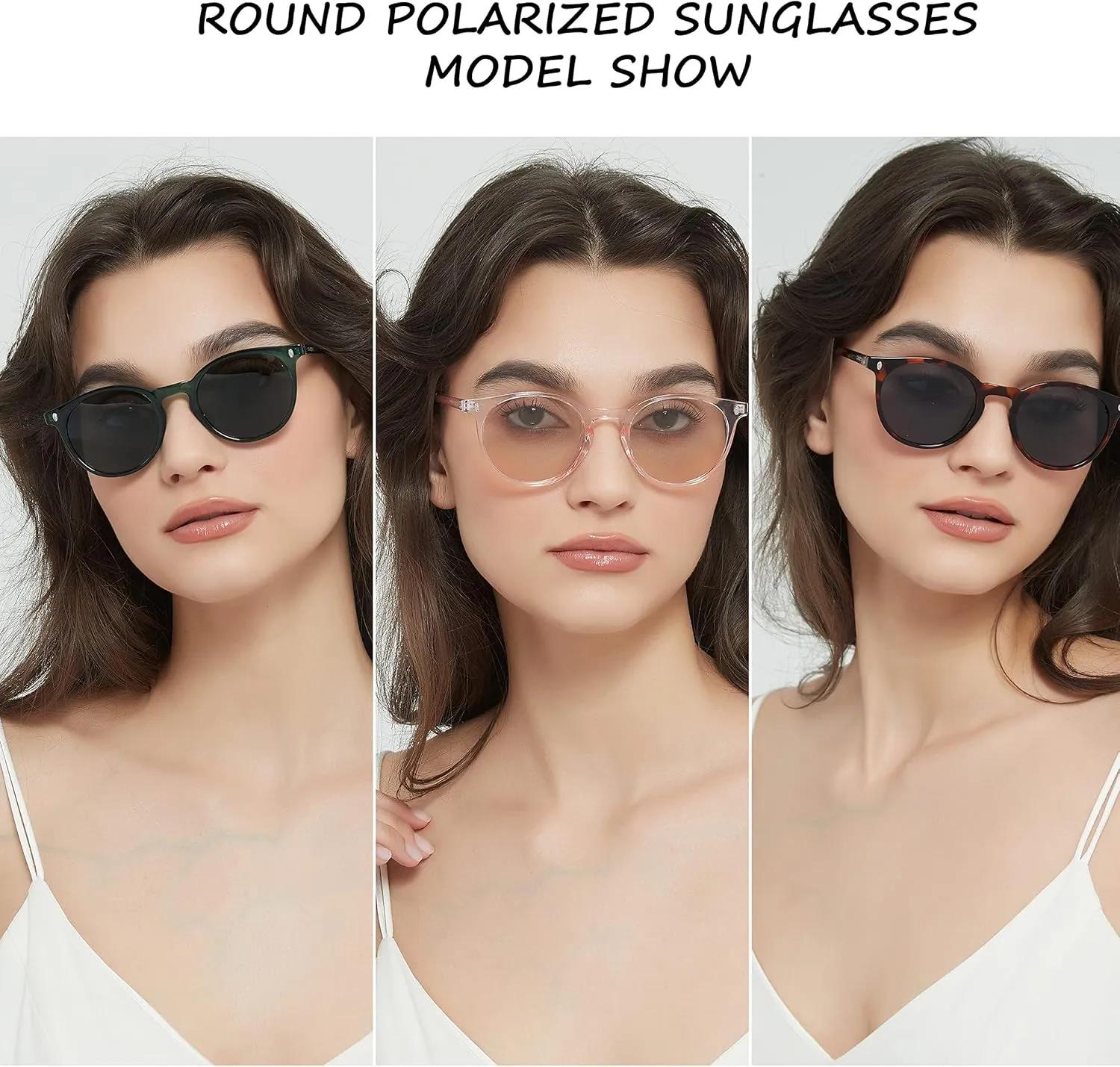 Saveen Retro TAC Round Polarized Sunglasses, Lightweight TR-90 Frame for Women Men UV Protection