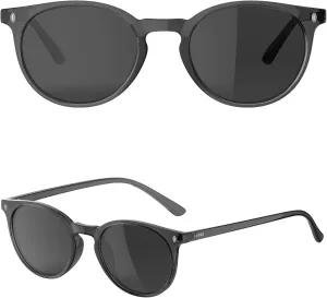 Saveen Retro TAC Round Polarized Sunglasses, Lightweight TR-90 Frame for Women Men UV Protection