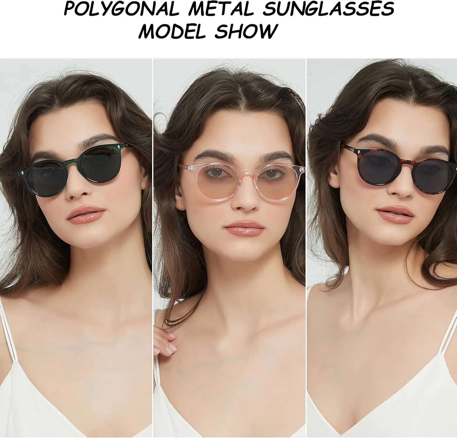 Saveen Retro TAC Round Polarized Sunglasses, Lightweight TR-90 Frame for Women Men UV Protection