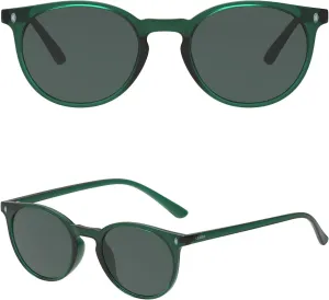 Saveen Retro TAC Round Polarized Sunglasses, Lightweight TR-90 Frame for Women Men UV Protection