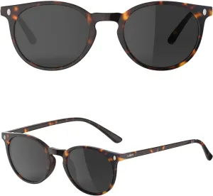 Saveen Retro TAC Round Polarized Sunglasses, Lightweight TR-90 Frame for Women Men UV Protection